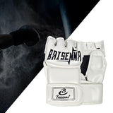 Maxbell Mma Gloves Half Finger Training Boxing Gloves Hand Wraps Kick Boxing Gloves White