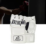 Maxbell Mma Gloves Half Finger Training Boxing Gloves Hand Wraps Kick Boxing Gloves White