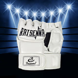 Maxbell Mma Gloves Half Finger Training Boxing Gloves Hand Wraps Kick Boxing Gloves White