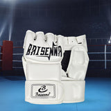 Maxbell Mma Gloves Half Finger Training Boxing Gloves Hand Wraps Kick Boxing Gloves White