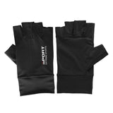 Maxbell Ice Silk Gloves Sun Protection Gloves Men Comfortable for Backpacking Hiking All Half of Black