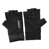 Maxbell Ice Silk Gloves Sun Protection Gloves Men Comfortable for Backpacking Hiking All Half of Black
