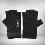 Maxbell Ice Silk Gloves Sun Protection Gloves Men Comfortable for Backpacking Hiking All Half of Black