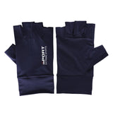 Maxbell Ice Silk Gloves Sun Protection Gloves Men Comfortable for Backpacking Hiking All Half Blue
