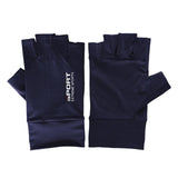 Maxbell Ice Silk Gloves Sun Protection Gloves Men Comfortable for Backpacking Hiking All Half Blue