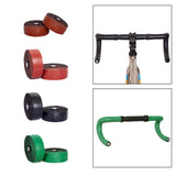 Maxbell 2Pcs PU Bike Handlebar Tapes Anti Vibration Handle Wraps Comfortable Grip Coffee