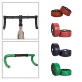 Maxbell 2Pcs PU Bike Handlebar Tapes Anti Vibration Handle Wraps Comfortable Grip Coffee