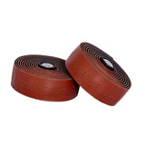 Maxbell 2Pcs PU Bike Handlebar Tapes Anti Vibration Handle Wraps Comfortable Grip Coffee