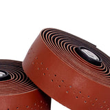 Maxbell 2Pcs PU Bike Handlebar Tapes Anti Vibration Handle Wraps Comfortable Grip Coffee