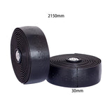 Maxbell 2Pcs PU Bike Handlebar Tapes Anti Vibration Handle Wraps Comfortable Grip Black
