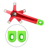 Maxbell 2x Road Bicycle Crank Boots Silicone Wrap Bike Crank Arm Protector Sleeve Green