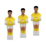 Maxbell 3Pcs Soccer Table Men Player Sports for Family Foosball Men Replacement Set Yellow