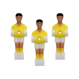 Maxbell 3Pcs Soccer Table Men Player Sports for Family Foosball Men Replacement Set Yellow