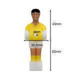Maxbell 3Pcs Soccer Table Men Player Sports for Family Foosball Men Replacement Set Yellow