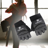 Maxbell Kickboxing Gloves Half Finger Adjustable Mitts Sparring Gloves for Women MMA S