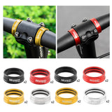Maxbell 2x Folding Bike Handlebar Fixing Rings Aluminum Frame Stem Mount Replacement Black 25.4mm
