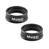 Maxbell 2x Folding Bike Handlebar Fixing Rings Aluminum Frame Stem Mount Replacement Black 25.4mm