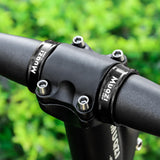 Maxbell 2x Folding Bike Handlebar Fixing Rings Aluminum Frame Stem Mount Replacement Black 25.4mm