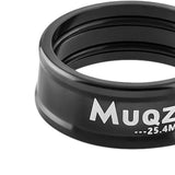 Maxbell 2x Folding Bike Handlebar Fixing Rings Aluminum Frame Stem Mount Replacement Black 25.4mm