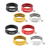 Maxbell 2x Folding Bike Handlebar Fixing Rings Aluminum Frame Stem Mount Replacement Black 25.4mm