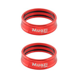 Maxbell 2x Folding Bike Handlebar Fixing Rings Aluminum Frame Stem Mount Replacement Red 31.8mm
