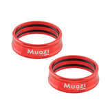Maxbell 2x Folding Bike Handlebar Fixing Rings Aluminum Frame Stem Mount Replacement Red 31.8mm