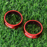 Maxbell 2x Folding Bike Handlebar Fixing Rings Aluminum Frame Stem Mount Replacement Red 31.8mm