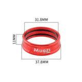 Maxbell 2x Folding Bike Handlebar Fixing Rings Aluminum Frame Stem Mount Replacement Red 31.8mm