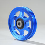 Maxbell Aluminium Alloy Bearing Pulley Wheel Universal Gym Cable Wheel Replacement Blue