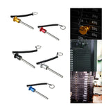 Maxbell Weight Stack Pin with Pull Rope Locking Cable Gym Equipment Replacement Part Yellow 8mmx80mm