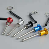Maxbell Weight Stack Pin with Pull Rope Locking Cable Gym Equipment Replacement Part Yellow 8mmx80mm