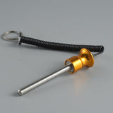 Maxbell Weight Stack Pin with Pull Rope Locking Cable Gym Equipment Replacement Part Yellow 8mmx80mm