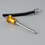Maxbell Weight Stack Pin with Pull Rope Locking Cable Gym Equipment Replacement Part Yellow 8mmx80mm