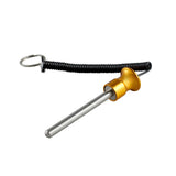 Maxbell Weight Stack Pin with Pull Rope Locking Cable Gym Equipment Replacement Part Yellow 8mmx80mm