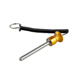 Maxbell Weight Stack Pin with Pull Rope Locking Cable Gym Equipment Replacement Part Yellow 8mmx80mm