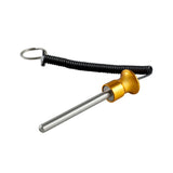 Maxbell Weight Stack Pin with Pull Rope Locking Cable Gym Equipment Replacement Part Yellow 8mmx80mm
