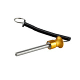 Maxbell Weight Stack Pin with Pull Rope Locking Cable Gym Equipment Replacement Part Yellow 8mmx80mm