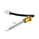 Maxbell Weight Stack Pin with Pull Rope Locking Cable Gym Equipment Replacement Part Yellow 8mmx80mm