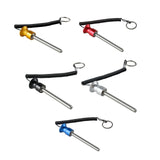 Maxbell Weight Stack Pin with Pull Rope Locking Cable Gym Equipment Replacement Part Yellow 8mmx80mm