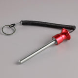 Maxbell Weight Stack Pin with Pull Rope Locking Cable Gym Equipment Replacement Part Red 8mmx105mm