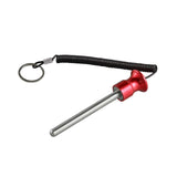 Maxbell Weight Stack Pin with Pull Rope Locking Cable Gym Equipment Replacement Part Red 8mmx105mm