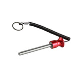 Maxbell Weight Stack Pin with Pull Rope Locking Cable Gym Equipment Replacement Part Red 8mmx105mm