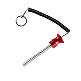 Maxbell Weight Stack Pin with Pull Rope Locking Cable Gym Equipment Replacement Part Red 8mmx105mm