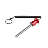 Maxbell Weight Stack Pin with Pull Rope Locking Cable Gym Equipment Replacement Part Red 8mmx105mm