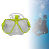 Maxbell Adult Scuba Diving Mask Camera Mount Swim Mask Free Diving Snorkeling Gear Clear Yellow