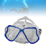 Maxbell Adult Scuba Diving Mask Camera Mount Swim Mask Free Diving Snorkeling Gear Clear Blue B