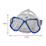 Maxbell Adult Scuba Diving Mask Camera Mount Swim Mask Free Diving Snorkeling Gear Clear Blue B