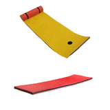 Maxbell Water Float Mat 3 Layers XPE Foam Floating Pad for Beach Swimming Pool River Yellow Blue Red