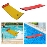 Maxbell Water Float Mat 3 Layers XPE Foam Floating Pad for Beach Swimming Pool River Yellow Blue Red