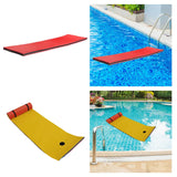 Maxbell Water Float Mat 3 Layers XPE Foam Floating Pad for Beach Swimming Pool River Yellow Blue Red